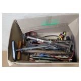 Lot of 5 Vintage and Modern Tire Pumps with Quick Flat Fix Can