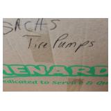 Lot of 5 Vintage and Modern Tire Pumps with Quick Flat Fix Can