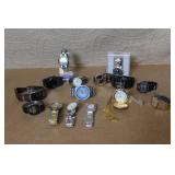 Collection of 14 Mixed Wristwatches and Pocket Watches Assorted Brands