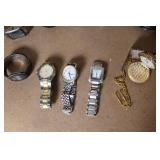 Collection of 14 Mixed Wristwatches and Pocket Watches Assorted Brands