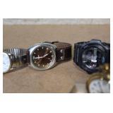 Collection of 14 Mixed Wristwatches and Pocket Watches Assorted Brands