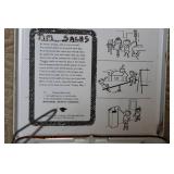Vintage Collectible Set with Barometer, Ceramic Calf, Cologne, Bible Box, and Gift Set