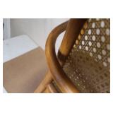 Pair of Vintage Bentwood Armchairs with Woven Cane Seats and Backs