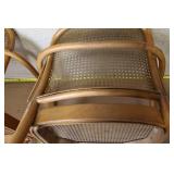 Pair of Vintage Bentwood Armchairs with Woven Cane Seats and Backs