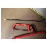 Collection of 7 Assorted Bow Saws and Hacksaws