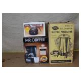 Coffee Maker Collection with Mirro-Matic 22-Cup Percolator and Mr. Coffee Drip Brewer Lot
