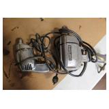 Lot of 8 Vintage Electric Drills and Chain Saw Sharpener Assorted Brands