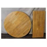 Round Oak Dining Table with Pedestal Base and 4 Chairs