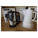 Set of 2 West Bend 10 Cup Automatic Percolator Coffee Makers