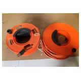 Large Assortment of Extension Cords, Reel Reels, Power Strips and Landscape Cable