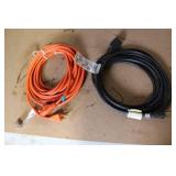 Large Assortment of Extension Cords, Reel Reels, Power Strips and Landscape Cable
