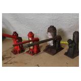Set of 4 Vintage Hydraulic Bottle Jacks 2 Ton and 5 Ton Rotunda