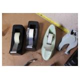 Lot of Office Supplies Including Staplers, Tape Dispensers, Clips and Staples