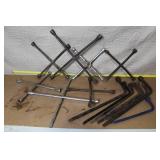 Collection of T-Handle and Lug Wrenches Assorted Sizes