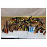 Large Assorted Lot of Screwdrivers and Hand Tools