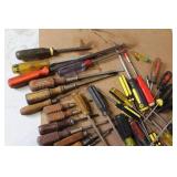 Large Assorted Lot of Screwdrivers and Hand Tools