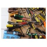 Large Assorted Lot of Screwdrivers and Hand Tools
