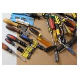 Large Assorted Lot of Screwdrivers and Hand Tools
