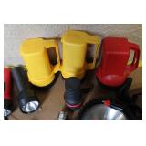 Collection of Flashlights, Emergency Lights and Clamp Lamp