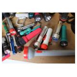 Collection of Flashlights, Emergency Lights and Clamp Lamp