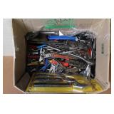 Large Set of Adjustable Crescent Wrenches and Hand Tools