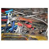 Large Set of Adjustable Crescent Wrenches and Hand Tools