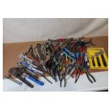 Large Set of Adjustable Crescent Wrenches and Hand Tools