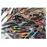 Large Set of Adjustable Crescent Wrenches and Hand Tools