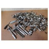 Large Assortment of Sockets and Ratchets Hand Tools