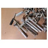 Large Assortment of Sockets and Ratchets Hand Tools