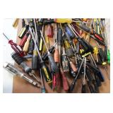 Large Assortment of Mixed Screwdrivers and New 7-Piece Set