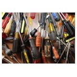 Large Assortment of Mixed Screwdrivers and New 7-Piece Set