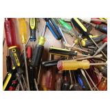 Large Assortment of Mixed Screwdrivers and New 7-Piece Set