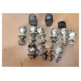 Collection of Trailer Hitch Balls and Covers