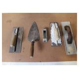 Collection of Hand Tools for Masonry and Drywall Work