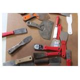 Collection of Hand Tools for Masonry and Drywall Work
