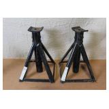 Collection of 7 Vintage and Used Jack Stands in Assorted Styles