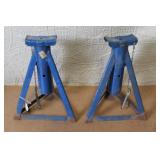 Collection of 7 Vintage and Used Jack Stands in Assorted Styles