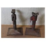 Collection of 7 Vintage and Used Jack Stands in Assorted Styles