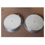 Kitchenware Lot with Cutting Board, 14 in Enterprise Skillet, and 12 in Revere Pan with Lid