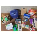 Large Lot of Office Supplies with Paper Shredder, Tape, Command Hooks, Calculator, and More