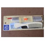 Mixed Lot: Rainbow Fish Panel Art, Shower Head, Electric Razor, Barber Tool & Combs, Desk Clock
