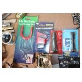 Collection of Assorted Hand Tools, Plumbing Supplies, and Hardware