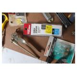 Collection of Assorted Hand Tools, Plumbing Supplies, and Hardware