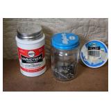Collection of Assorted Hand Tools, Plumbing Supplies, and Hardware