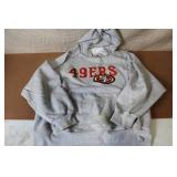 Majestic San Francisco 49ers XL Gray Hoodie Sweatshirt