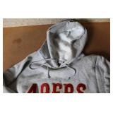 Majestic San Francisco 49ers XL Gray Hoodie Sweatshirt