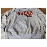Majestic San Francisco 49ers XL Gray Hoodie Sweatshirt