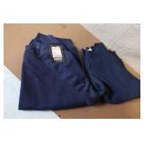 Set of 2 X-Large Navy Blue Raglan Crew Sweatshirts Tultex and Parall