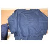 Set of 2 X-Large Navy Blue Raglan Crew Sweatshirts Tultex and Parall